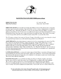DANCING WAYANG RECORDS Press Release