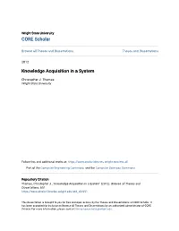 Knowledge Acquisition in a System