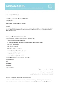 Mediating Gesture in Theory and Practice Gesture As a Figure Of