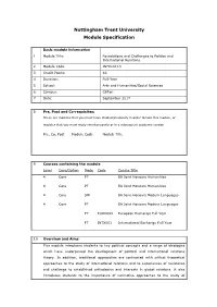 Module Specification (INTR10113