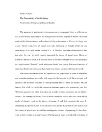 Normativity of the Ordinary. Performative Utterances and Social Reality