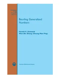 Beurling Generalized Numbers