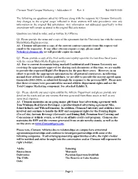 Clemson Total Campus Marketing – Addendum #1 Rev