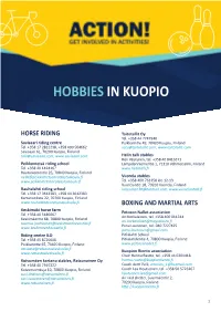 Hobbies in Kuopio