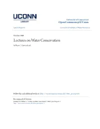 Lectures on Water Conservation William C