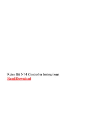 Retro Bit N64 Controller Instructions