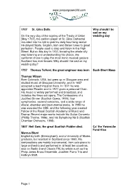 The Full Set of Programme Notes Can Be Downloaded from This Site. (Pdf)