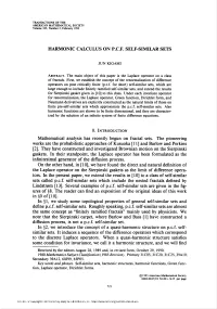 Harmonic Calculus on P.C.F. Self-Similar Sets