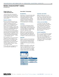 Industrial Automation and Process Control Cables
