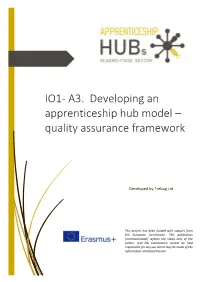 IO1- A3. Developing an Apprenticeship Hub Model – Quality Assurance Framework