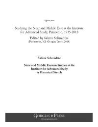 Studying the Near and Middle East at the Institute for Advanced Study A