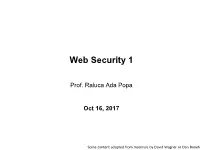 Web Security 1