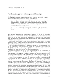 An Alternative Approach to Cosmogony and Cosmology