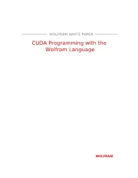 CUDA Programming with the Wolfram Language