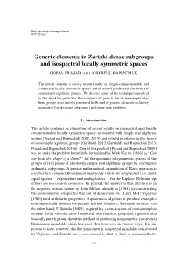 Generic Elements in Zariski-Dense Subgroups and Isospectral Locally Symmetric Spaces