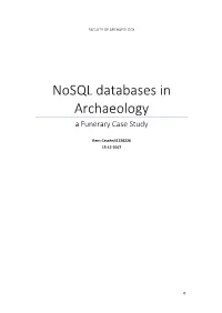 Nosql Databases in Archaeology a Funerary Case Study
