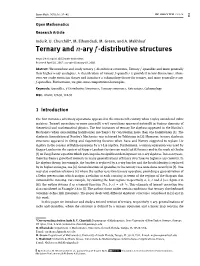 Ternary and N-Ary F-Distributive Structures Received April 28, 2017; Accepted January 10, 2018