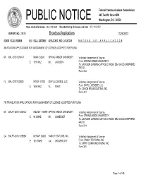 Broadcast Applications 11/29/2013