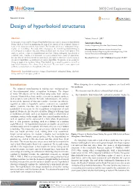 Design of Hyperboloid Structures