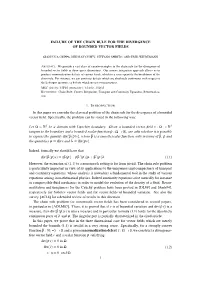 Failure of the Chain Rule for the Divergence of Bounded Vector Fields