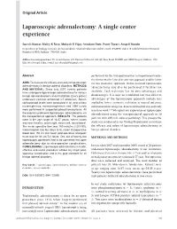 Laparoscopic Adrenalectomy: a Single Center Experience