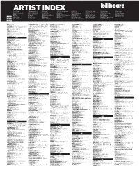 ARTIST INDEX(Continued)