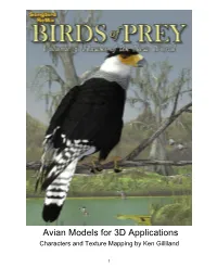 Avian Models for 3D Applications Characters and Texture Mapping by Ken Gilliland