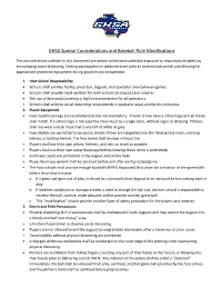GHSA Special Considerations and Baseball Rule Modifications