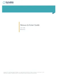 Nessus 6.4 User Guide