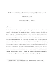 Sustained Activities and Retrieval in a Computational Model of Perirhinal