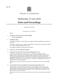 Votes and Proceedings