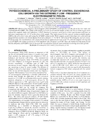 Frequency Electromagnetic Fields. R