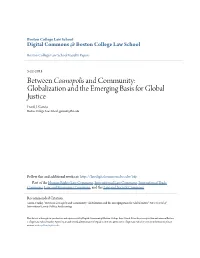 Globalization and the Emerging Basis for Global Justice Frank J