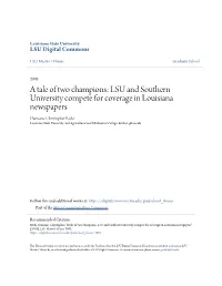 LSU and Southern University Compete For