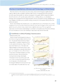 Section 2 Contribution of Science and Technology to Global Issues