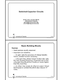Switched-Capacitor Circuits