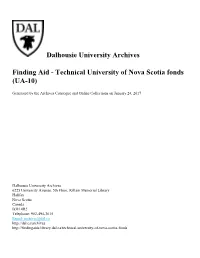 Technical University of Nova Scotia Fonds (UA-10)