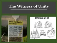 The Witness of Unity