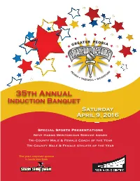 2016 Hall of Fame Program