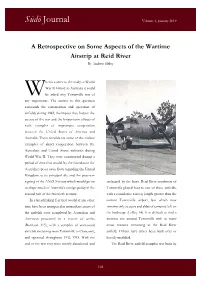 A Retrospective on Some Aspects of the Wartime Airstrip at Reid River by Andrew Sibley