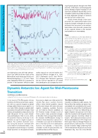 Dynamic Antarctic Ice: Agent for Mid-Pleistocene Transition Jim M
