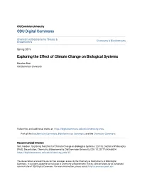 Exploring the Effect of Climate Change on Biological Systems
