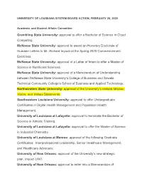Grambling State University: Approval to Offer a Bachelor of Science in Cloud Computing