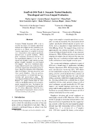 Semeval-2016 Task 1: Semantic Textual Similarity, Monolingual And