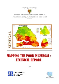 Senegal Mapping the Poor in Senegal : Technical Report