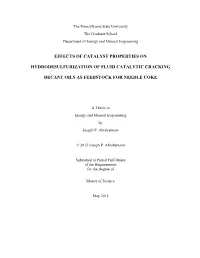 Effects of Catalyst Properties on Hydrodesulfurization of Fluid