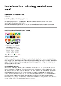 Has Information Technology Created More Work?