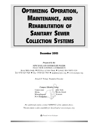 Optimizing Operation, Maintenance, and Rehabilitation of Sanitary Sewer Collection Systems