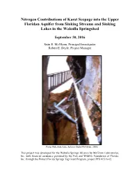 Sinking Lakes & Sinking Streams in the Wakulla