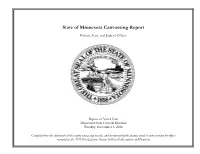 State of Minnesota Canvassing Report Federal, State, and Judicial Offices
